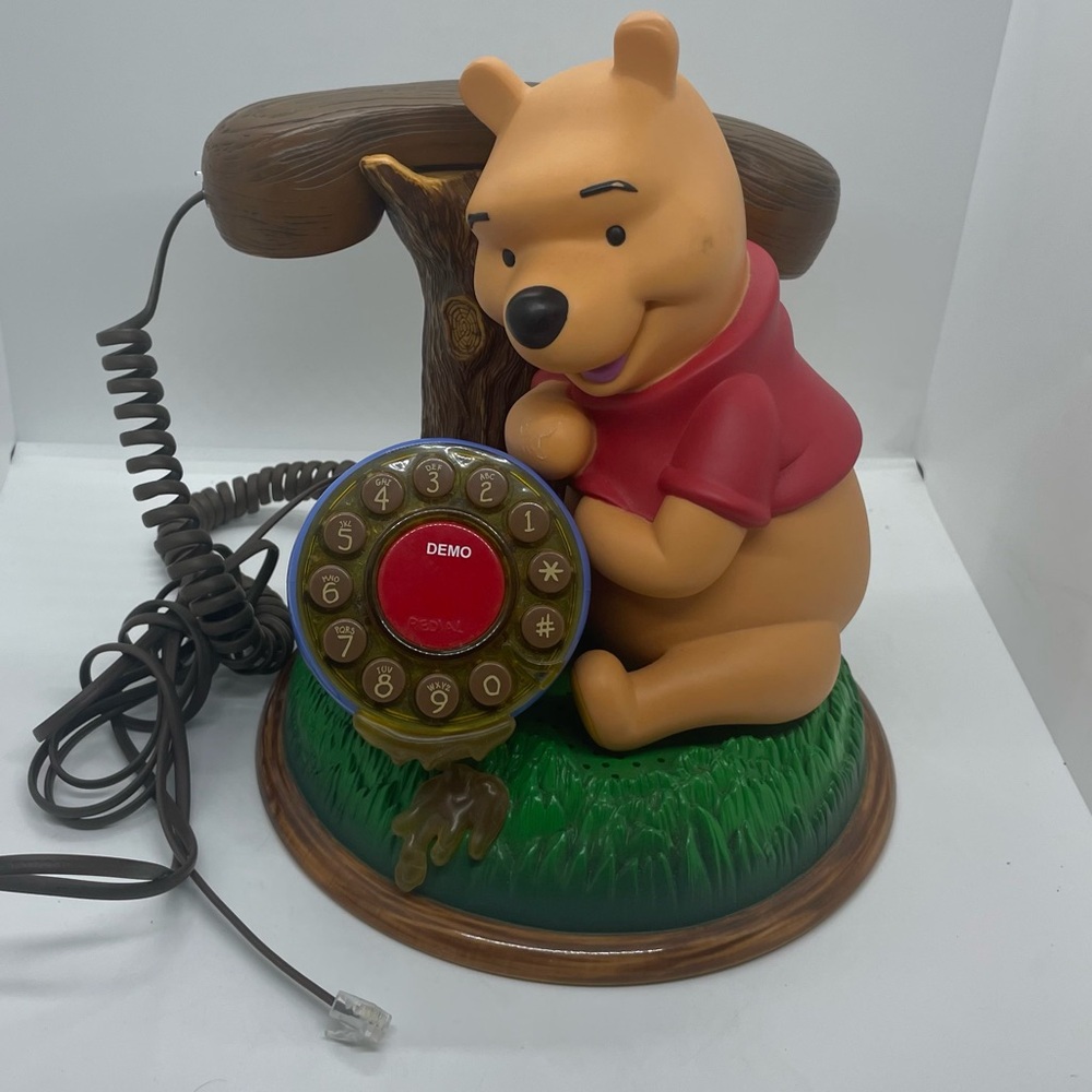 Disney Winnie the Pooh Telephone - Red and Brown